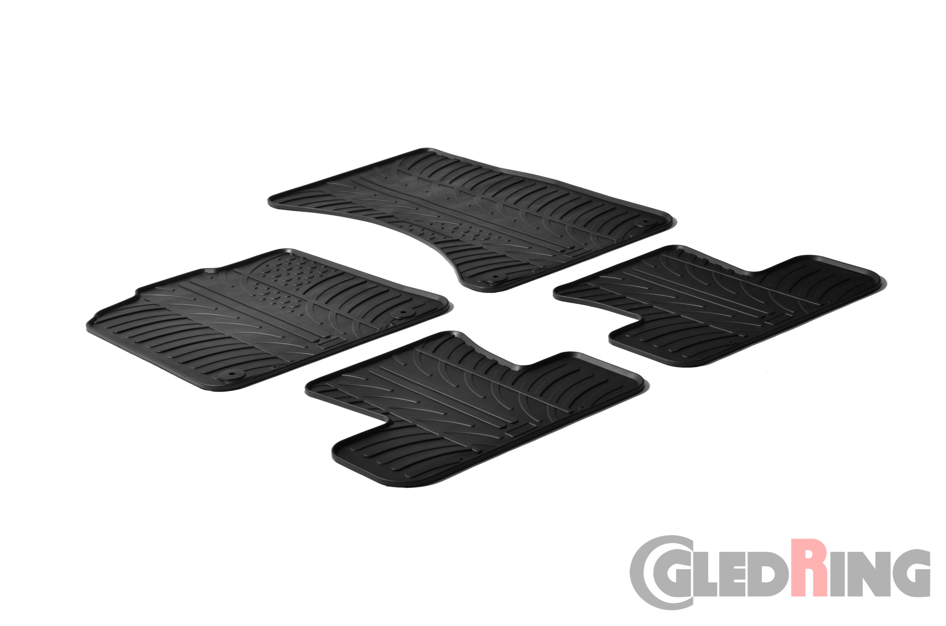 Original Gledring Passform Fußmatten Gummimatten 4 Tlg.+Fixing - AUDI Q5 2008-12.2016